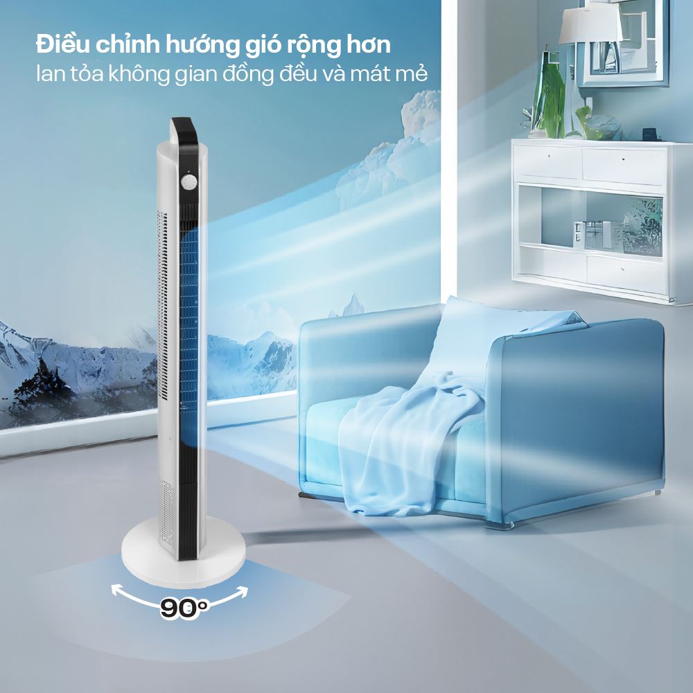 Quạt tháp FUJIHOME TF-12HM 48W Màu Trắng