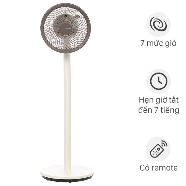 Quạt tuần hoàn Sharp  3 cánh PJ-CD227V-W 24W