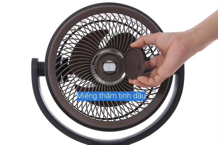 Quạt tuần hoàn Sharp 3 cánh PJ-CD433V-H 20W Màu Đen - Xám