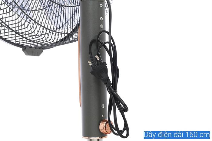 Quạt đứng Daikiosan 6 cánh DQ102 70W - Xám Màu Xám