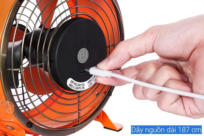 Quạt bàn mini AVAN 3 cánh AVF-T125DC 4W Màu Cam