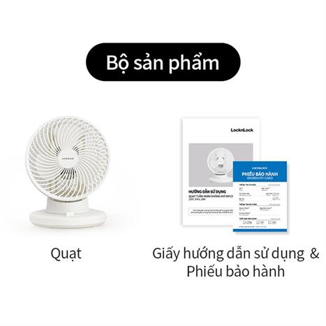 Quạt đứng Lock&Lock 3 cánh ENF156IVY 28W Màu Trắng Ghi