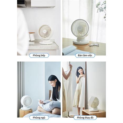 Quạt đứng Lock&Lock 3 cánh ENF156IVY 28W Màu Trắng Ghi