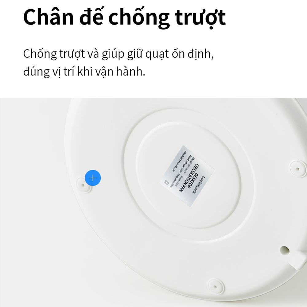 Quạt đứng Lock&Lock 3 cánh ENF156IVY 28W Màu Trắng Ghi
