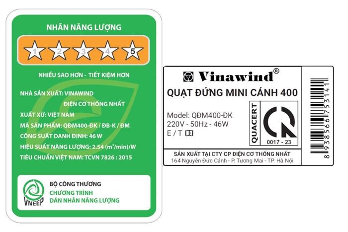Quạt lửng Vinawind 3 cánh QĐM400-ĐK 46W Màu Ghi