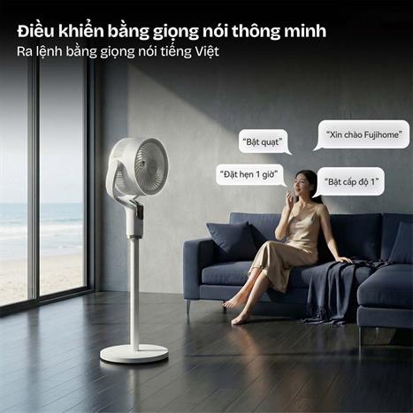 Quạt tuần hoàn FUJIHOME 3 cánh CFR04-VOICE 40W - Trắng Màu Trắng