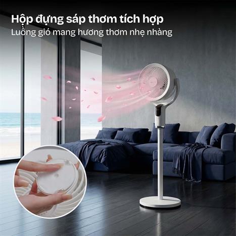 Quạt tuần hoàn FUJIHOME 3 cánh CFR04-VOICE 40W - Trắng Màu Trắng