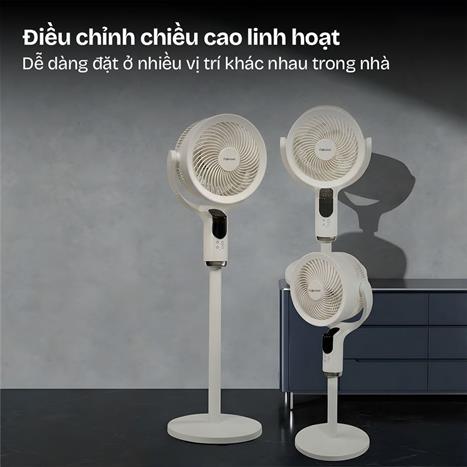 Quạt tuần hoàn FUJIHOME 3 cánh CFR04-VOICE 40W - Trắng Màu Trắng
