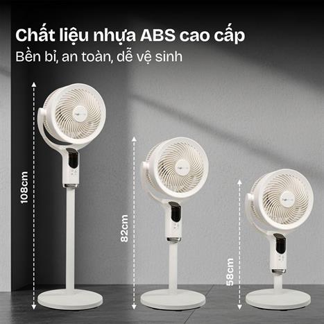 Quạt tuần hoàn FUJIHOME 3 cánh CFR04-VOICE 40W - Trắng Màu Trắng