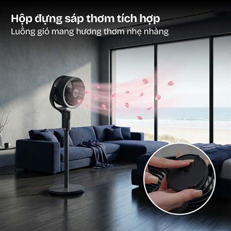Quạt tuần hoàn FUJIHOME 3 cánh CFR04-VOICE 40W - Xám Màu Đen - Xám