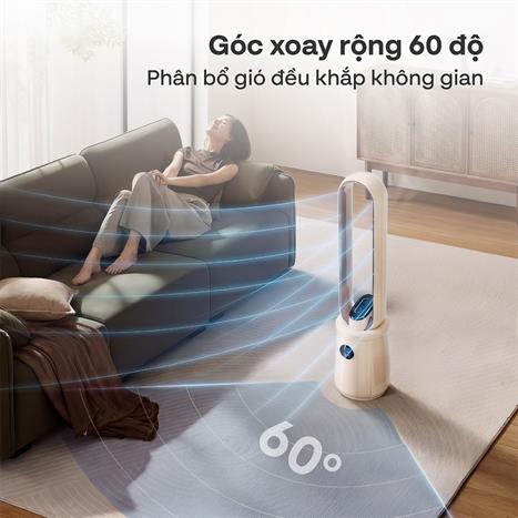 Quạt không cánh FUJIHOME BF15-HEPA-VOICE 50W Màu Trắng