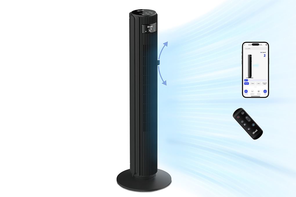 Quạt tháp Levoit 42 inch LTF-F422S-KEU 30W Màu Đen