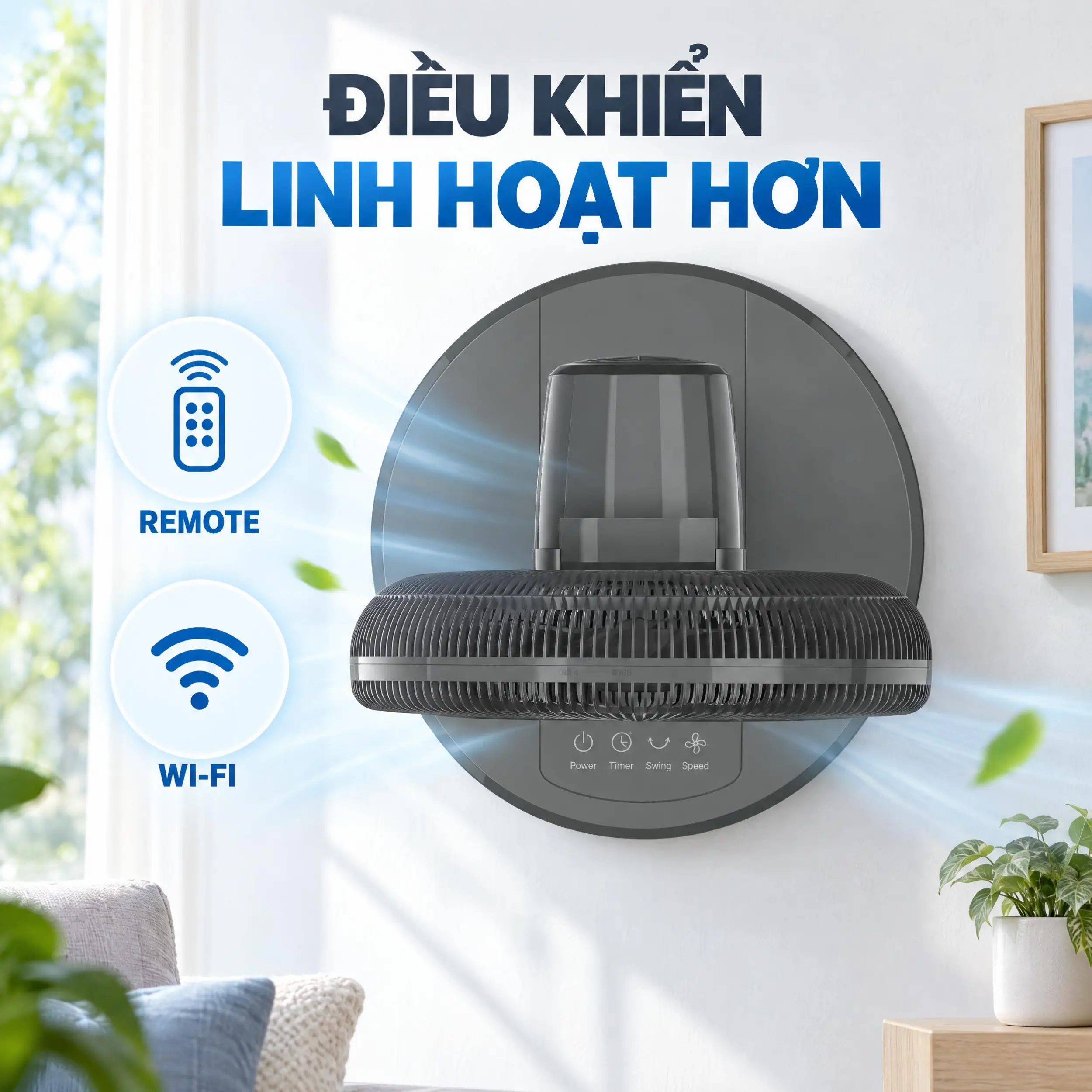 Quạt đứng LUMIAS 7 cánh F08 PRO Đen 28W Màu Đen