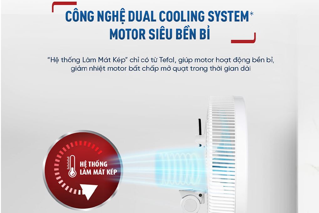Quạt đứng Tefal 6 cánh VH689990 80W Màu Trắng