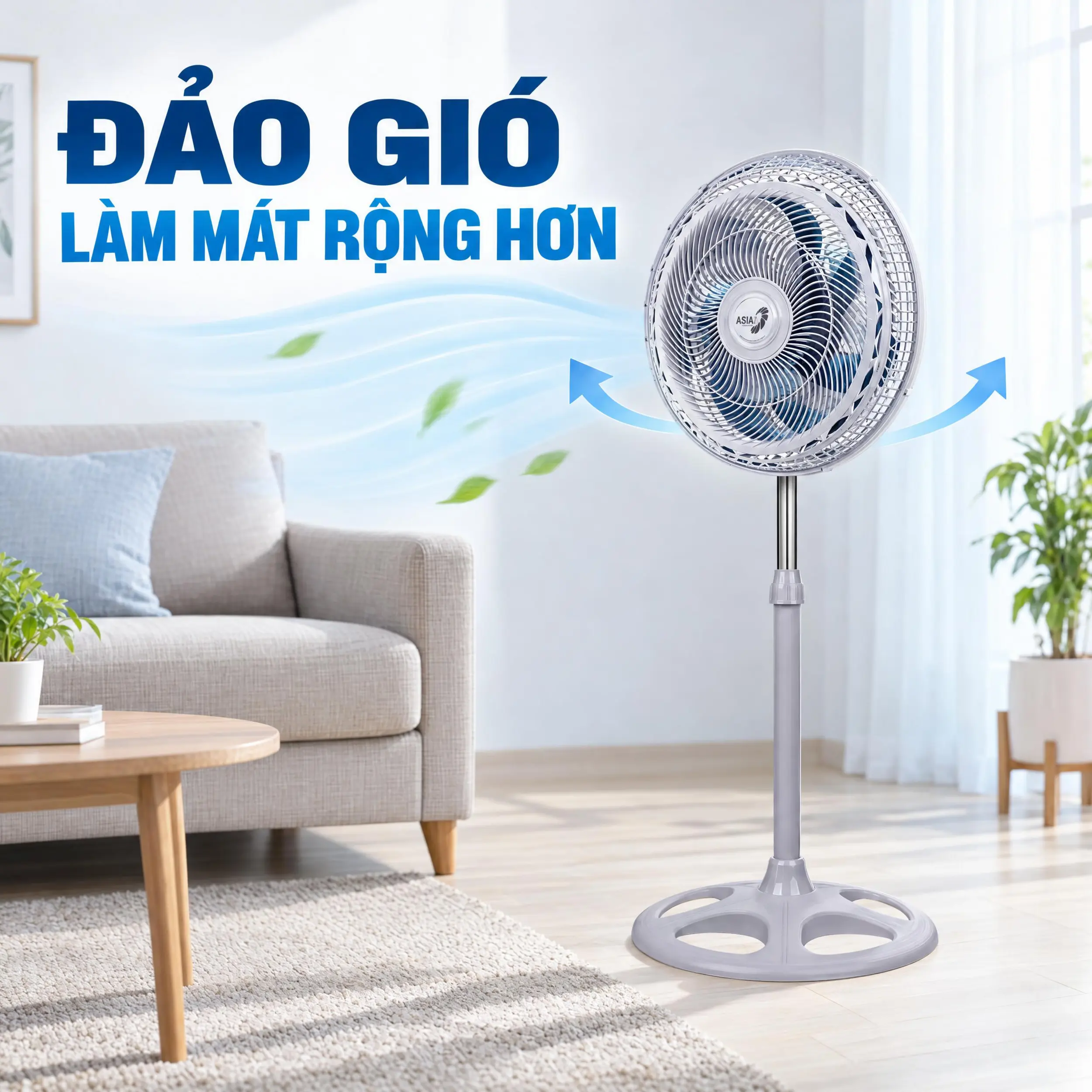 Quạt đứng Asia VY649790 Xám Màu Xám