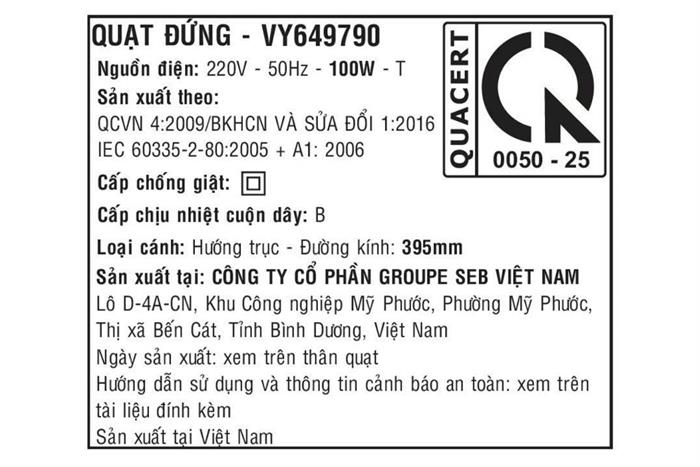 Quạt đứng Asia VY649790 Xám Màu Xám