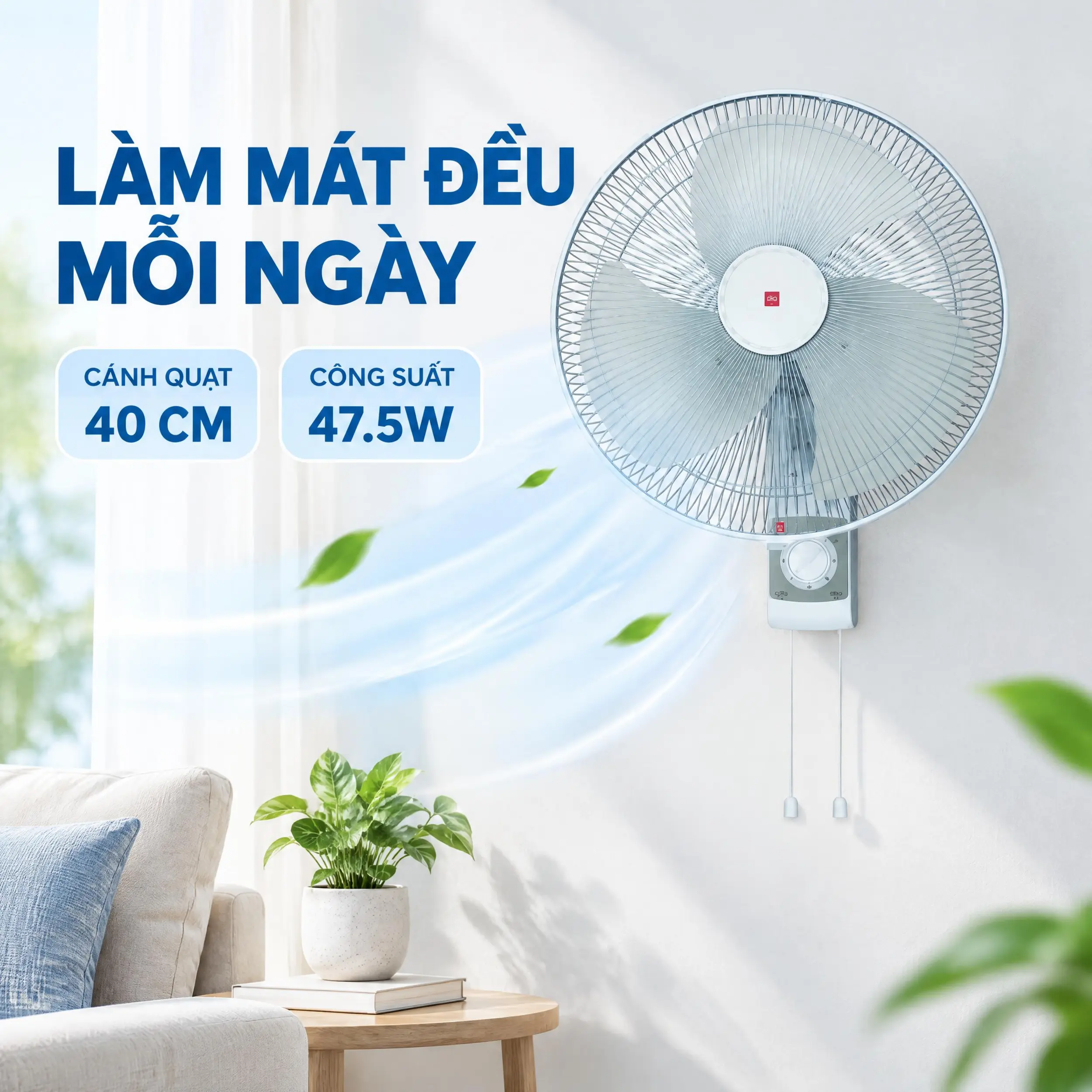 Quạt treo KDK M40C Xám 47.5W Màu Xám