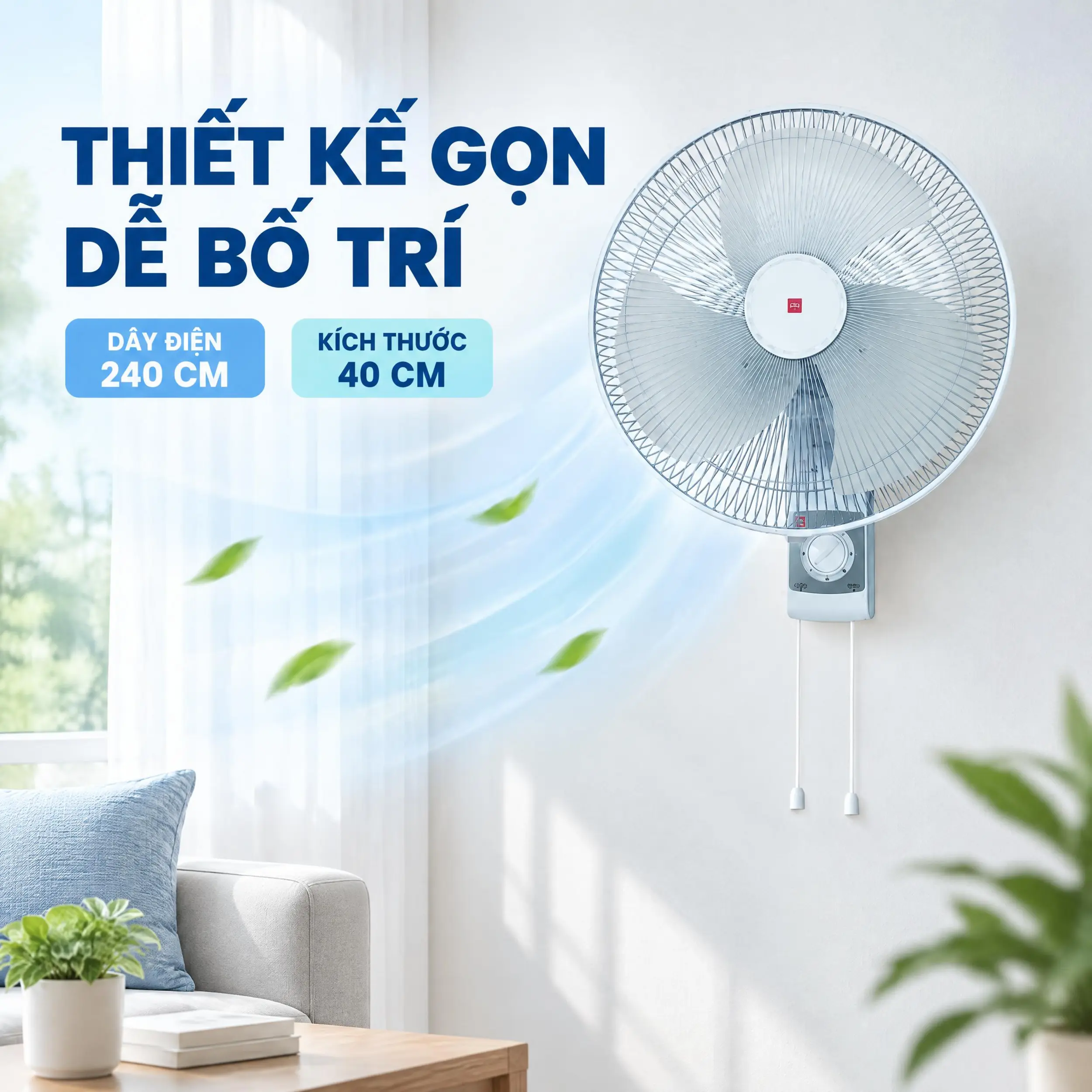 Quạt treo KDK M40C Xám 47.5W Màu Xám