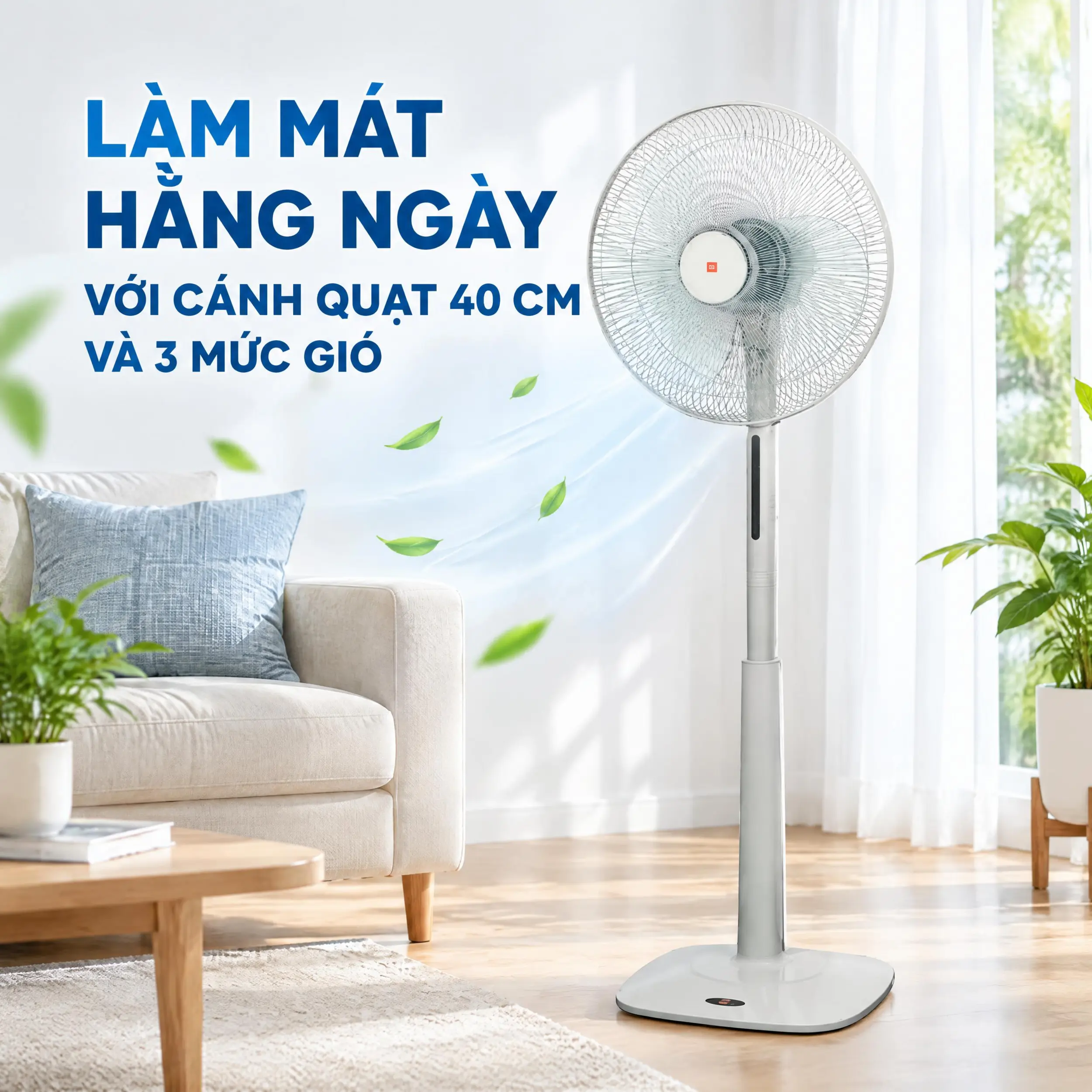 Quạt đứng KDK M40K 51W Màu Vàng