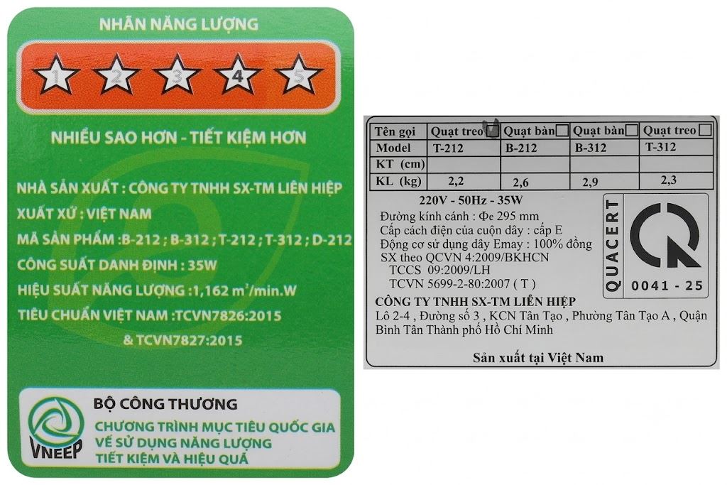 Quạt treo tường Lifan 3 cánh T-212 35W Màu Trắng