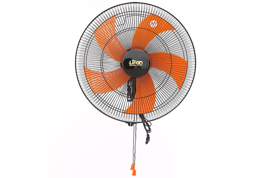 Quạt treo tường Lifan 5 cánh T-18CH 65W Màu Đen - Cam