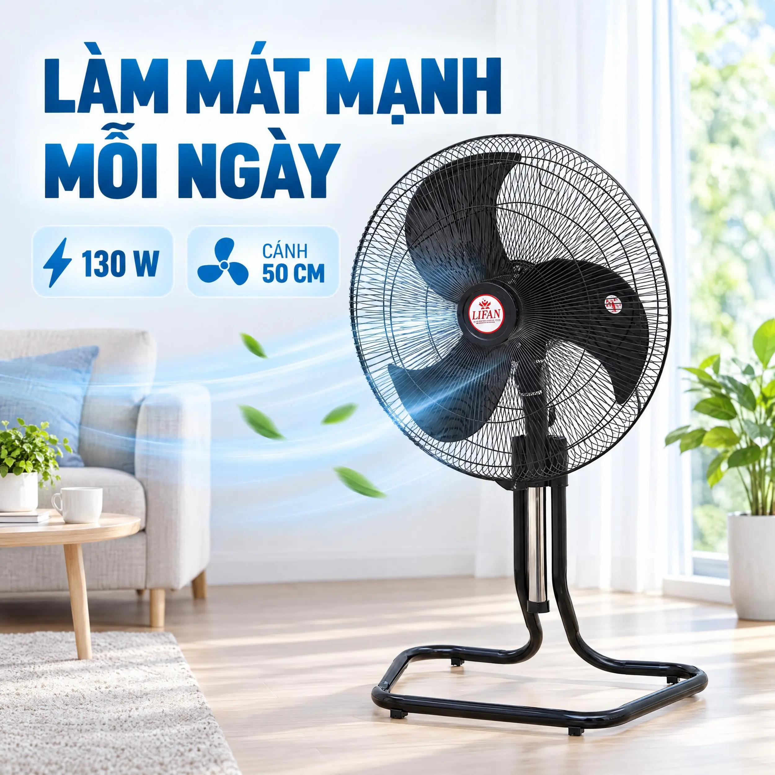 Quạt sàn Lifan 3 cánh S-20CN(CQ) 130W - Công suất 130W Quạt sàn Lifan 3 cánh S-20CN(CQ) 130W - Công suất 130W
