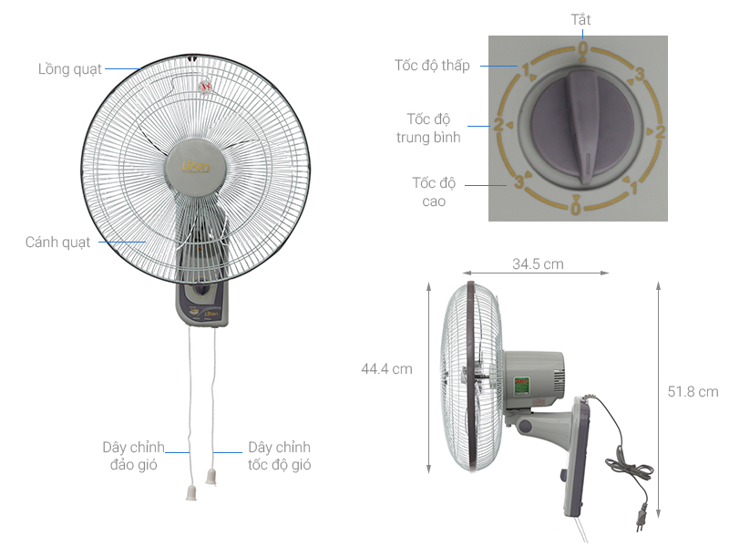 Quạt treo tường Lifan T-162H
