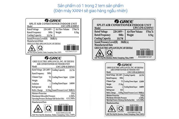 Điều hòa Gree Inverter 12000 BTU GWC12PB-K3D0P4 Màu Trắng