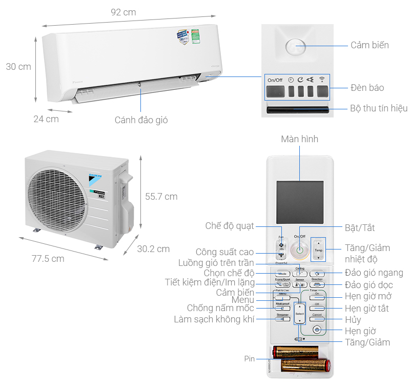 Máy lạnh Daikin Inverter 1 HP FTKZ25VVMV