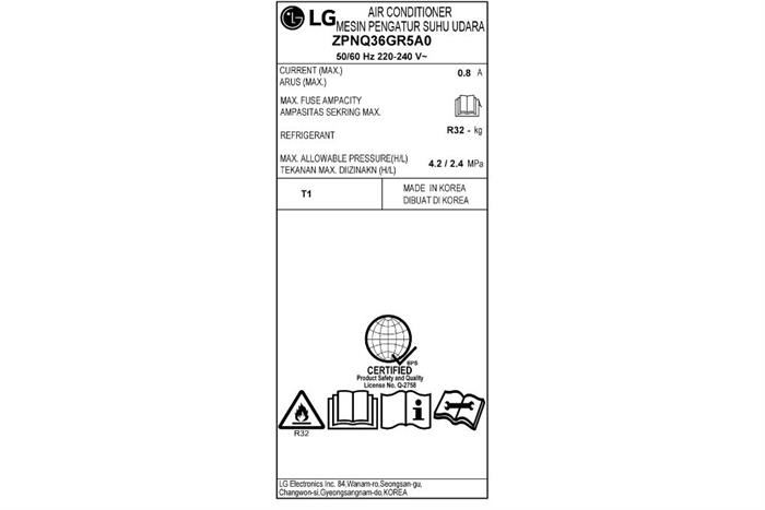 Điều hòa tủ đứng LG Inverter 4 HP ZPNQ36GR5A0 Màu Trắng