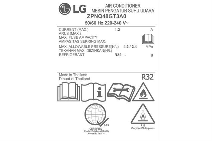 Máy lạnh tủ đứng LG Inverter 5 HP ZPNQ48GT3A0 Màu Trắng