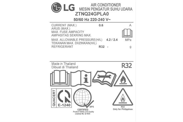 Điều hòa âm trần LG Inverter 24000 BTU ZTNQ24GPLA0 Màu Trắng