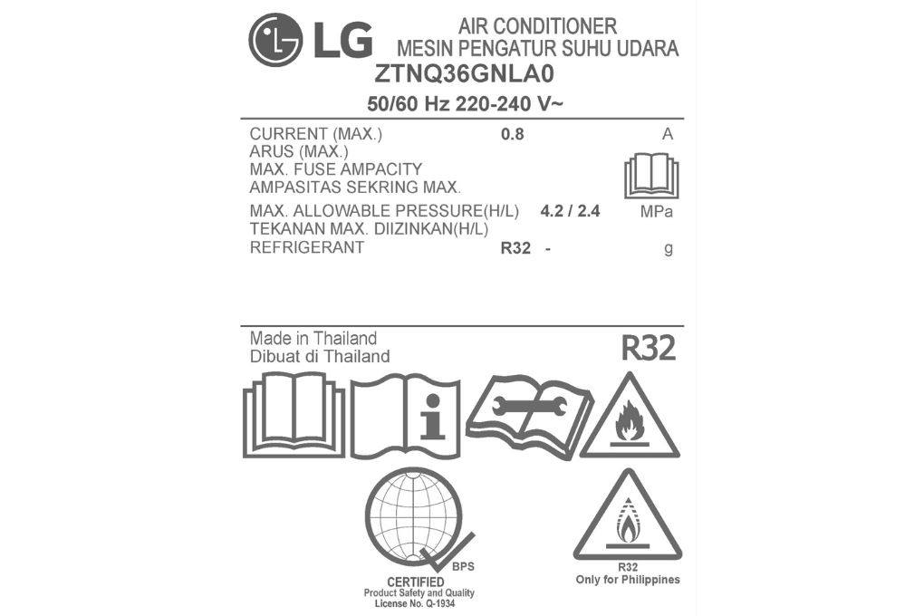 Điều hòa âm trần LG Inverter 4 HP ZTNQ36GNLA0 Màu Trắng