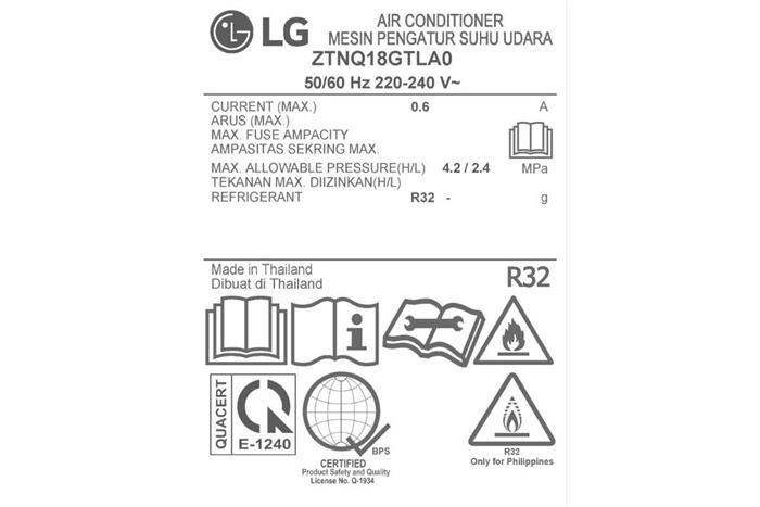 Máy lạnh âm trần 1 hướng LG Inverter 2 HP ZTNQ18GTLA0 Màu Trắng