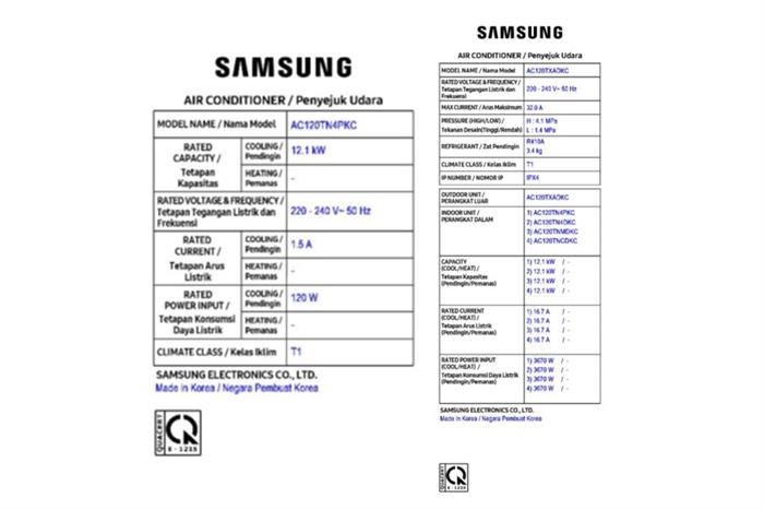 Máy lạnh âm trần Cassette 360 độ Samsung Inverter 4 HP AC120TN4PKC/EA