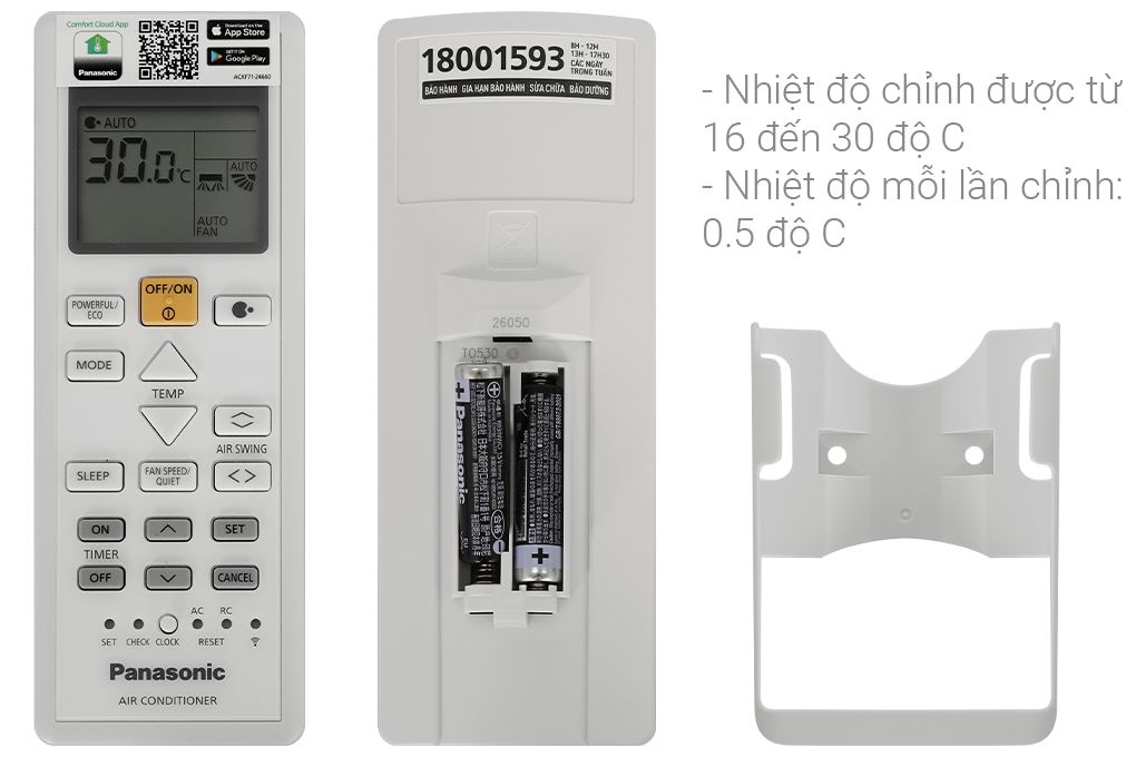 Điều hòa 2 chiều Panasonic Inverter 17700 BTU CU/CS-YZ18AKH-8 Màu Trắng
