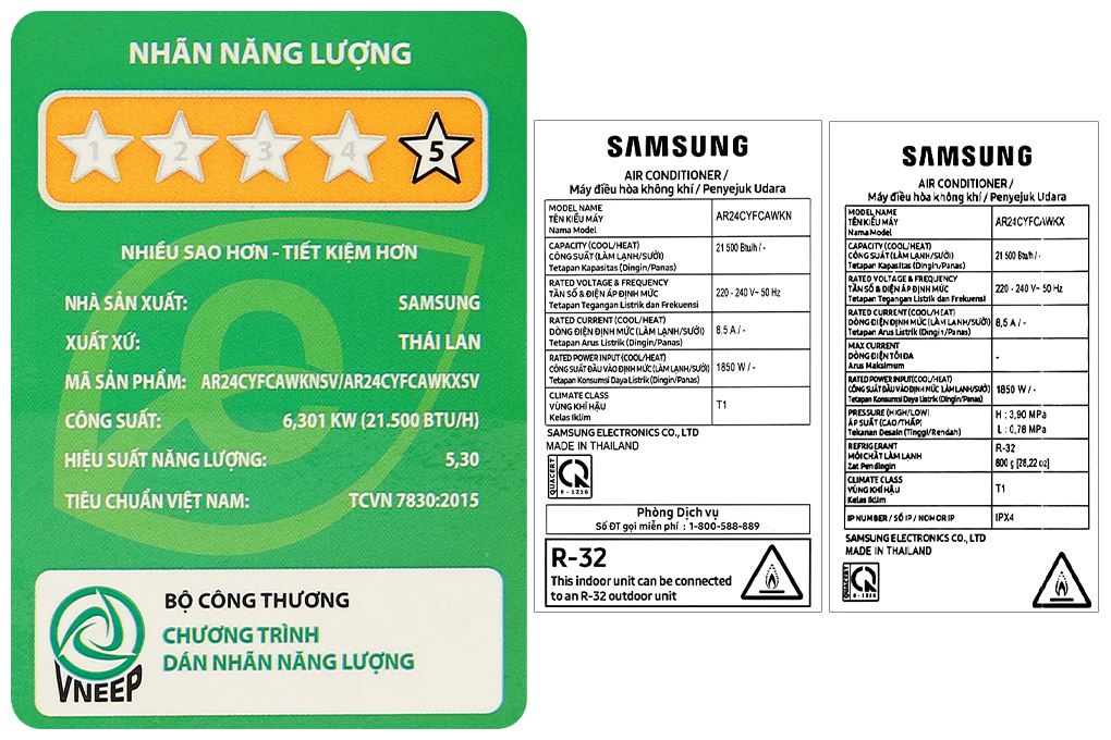Máy lạnh Samsung Wind-Free Inverter 2.5 HP AR24CYFCAWKNSV Màu Trắng