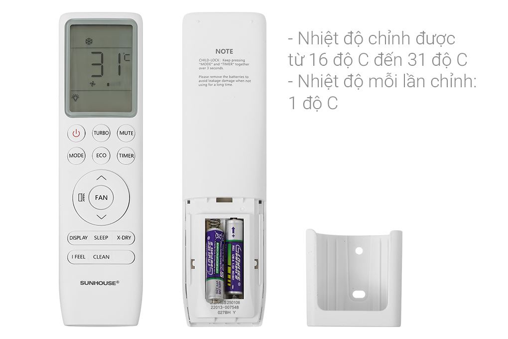 Điều hòa Sunhouse Inverter 9000 BTU SHR-AW09IC650 Màu Trắng