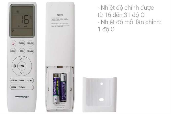 Máy lạnh Sunhouse Inverter 1.5 HP SHR-AW12IC650 Màu Trắng