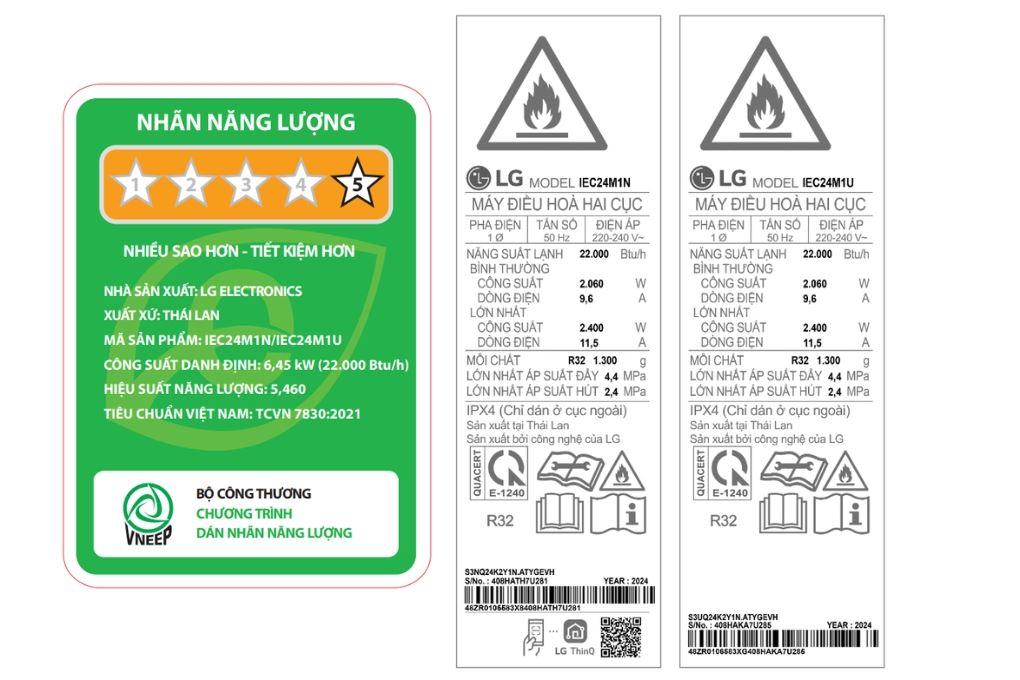 Máy lạnh LG Inverter 2.5 HP IEC24M1 Màu Trắng