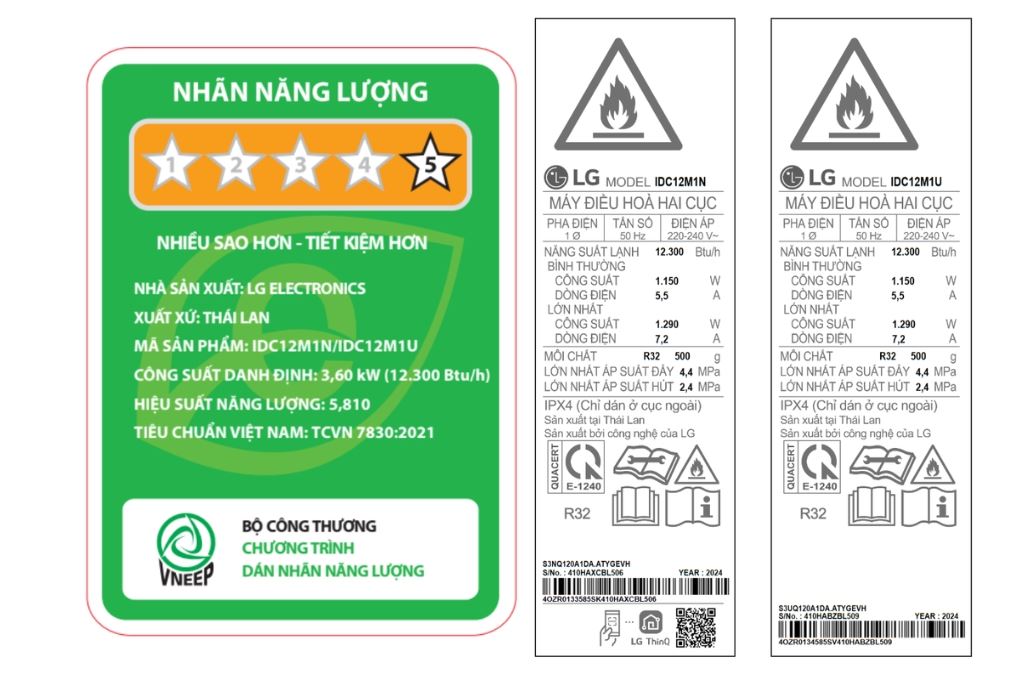 Máy lạnh LG Inverter 1.5 HP IDC12M1 Màu Trắng