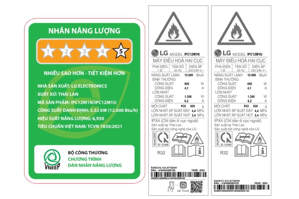 Máy lạnh LG Inverter 1.5 HP IPC12M1 Màu Trắng