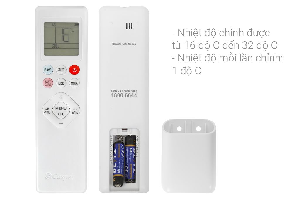 Điều hòa Casper Inverter 12200 BTU QC-12IU36A Màu Trắng