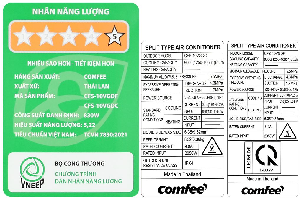 Máy lạnh Comfee Inverter 1 HP CFS-10VGDF Màu Trắng