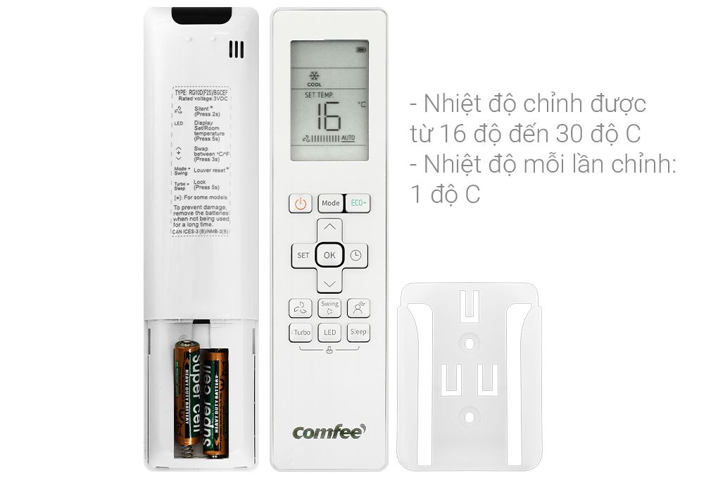 Máy lạnh Comfee Inverter 1.5 HP CFS-13VGPF Màu Trắng