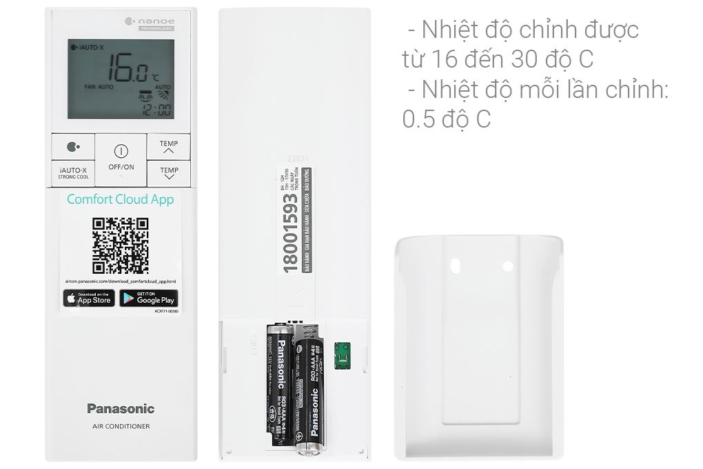 Máy lạnh Panasonic Inverter 2 HP CU/CS-XU18BKH-8 Màu Trắng