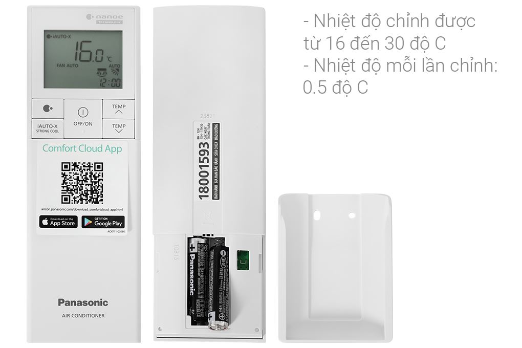Máy lạnh Panasonic Inverter 2 HP CU/CS-U18BKH-8 Màu Trắng
