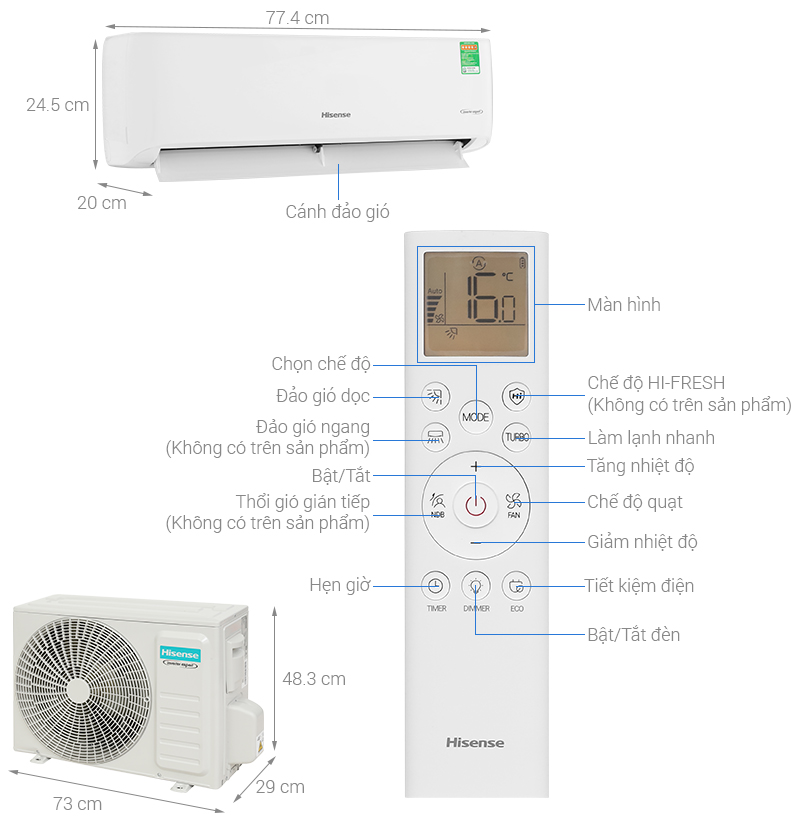 Máy lạnh Hisense Inverter 1.5 HP AS-12TR4RLRCA00