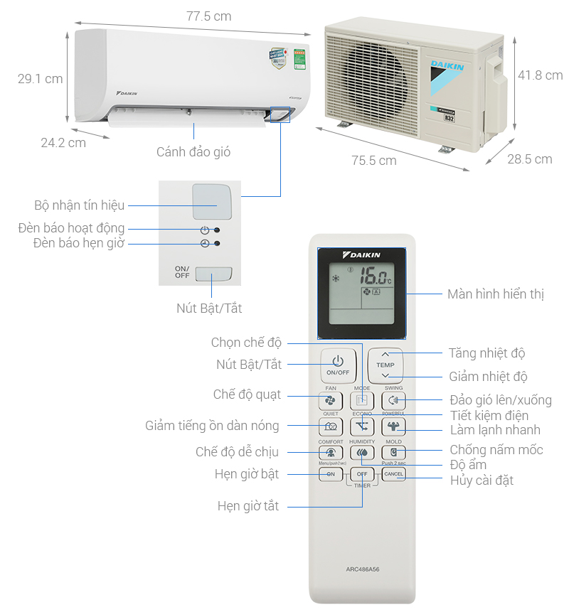 Máy lạnh Daikin Inverter 1 HP ATKB25ZVMV
