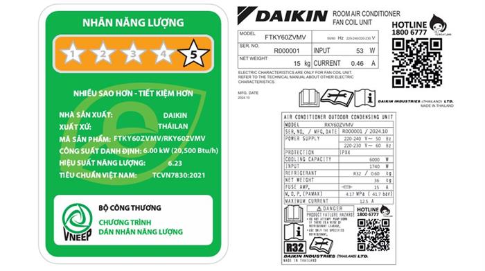 Máy lạnh Daikin Inverter 2.5 HP FTKY60ZVMV Màu Trắng
